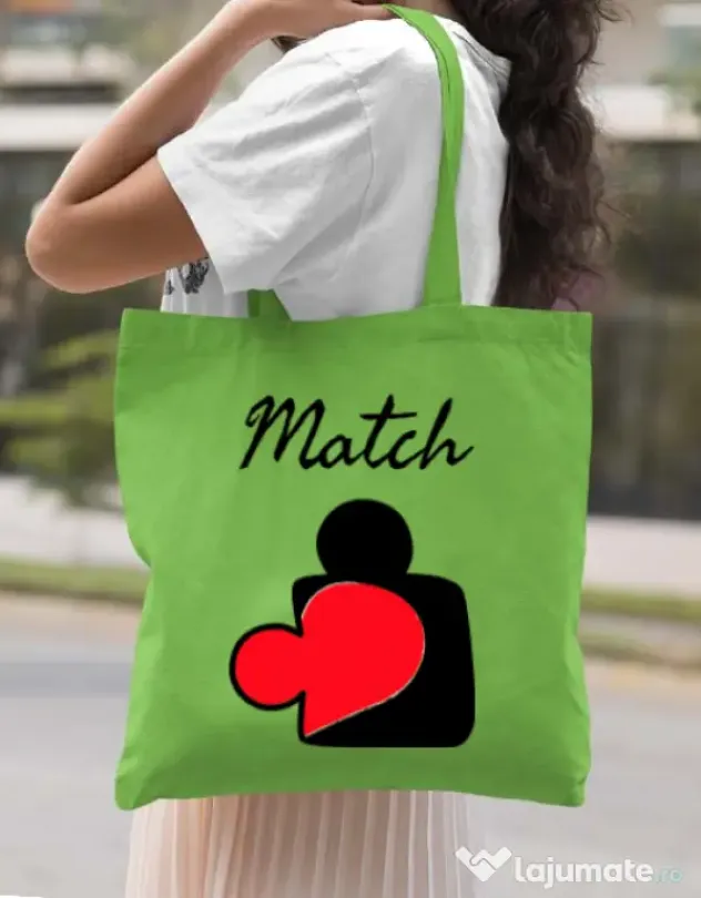 Sacosa din panza Perfect match Verde mar