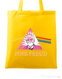 Sacosa din panza Pink Freud Galben