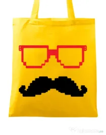 Sacosa din panza Pixel mask Galben