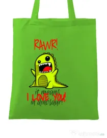 Sacosa din panza Rawr Verde mar