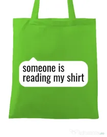 Sacosa din panza Reading my shirt Verde mar