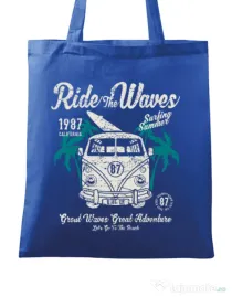 Sacosa din panza Ride The Waves Albastru regal
