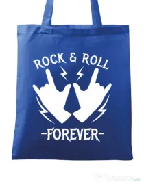 Sacosa din panza Rock and roll Albastru regal