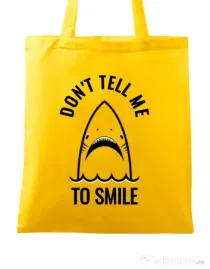 Sacosa din panza Sad shark Galben