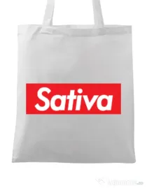 Sacosa din panza Sativa Alb