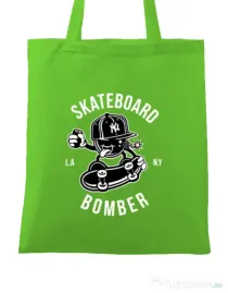 Sacosa din panza Skateboard Bomber Verde mar