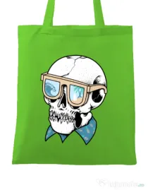 Sacosa din panza Skull Holiday Verde mar