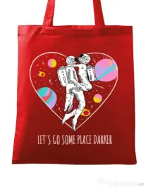 Sacosa din panza Space love Rosu