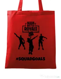 Sacosa din panza Squad goals Rosu