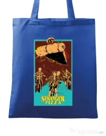 Sacosa din panza Stranger pizza Albastru regal