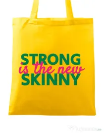 Sacosa din panza Strong is the new skinny Galben