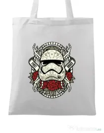 Sacosa din panza Sugar Skull Trooper Alb