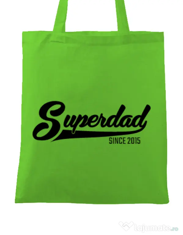 Sacosa din panza Superdad Verde mar