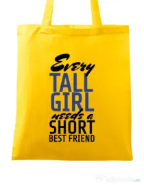Sacosa din panza Tall best friend Galben