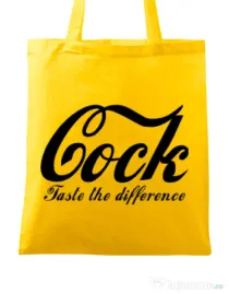 Sacosa din panza Taste the difference Galben
