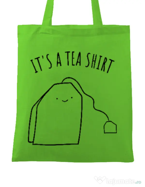 Sacosa din panza Tea shirt Verde mar
