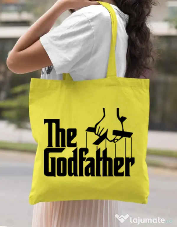 Sacosa din panza The godfather Galben