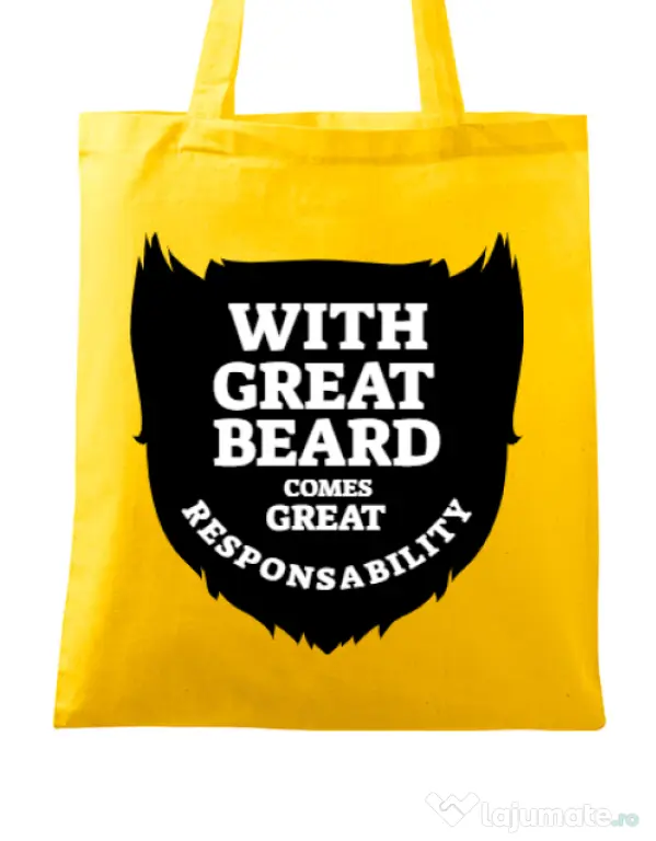 Sacosa din panza The great beard Galben