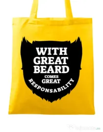 Sacosa din panza The great beard Galben