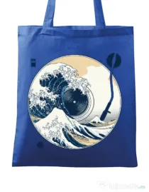 Sacosa din panza The Great Wave off Sound Albastru regal