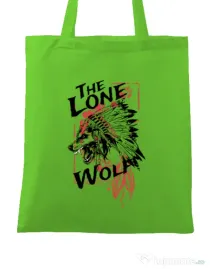 Sacosa din panza The lone wolf Verde mar