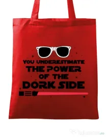 Sacosa din panza The power of the dork side Rosu
