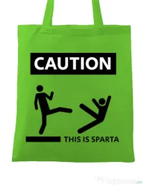 Sacosa din panza This is Sparta Verde mar