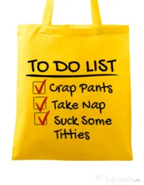 Sacosa din panza To do list Galben