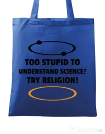 Sacosa din panza Try religion Albastru regal