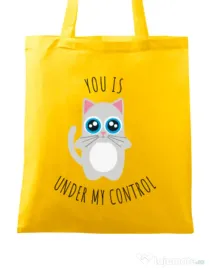 Sacosa din panza Under my control Galben