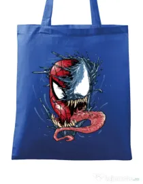 Sacosa din panza Venom vs Spiderman Albastru regal