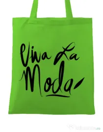 Sacosa din panza Viva la moda Verde mar