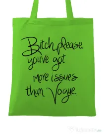 Sacosa din panza Vogue issues Verde mar