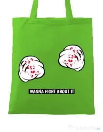 Sacosa din panza Wanna fight about it Verde mar