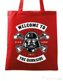 Sacosa din panza Welcome To The Darkside Rosu
