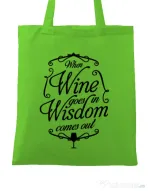 Sacosa din panza Wisdom wine Verde mar