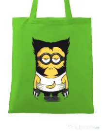 Sacosa din panza Wolve minion Verde mar