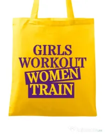 Sacosa din panza Women train Galben