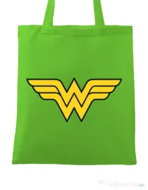 Sacosa din panza Wonder woman Verde mar
