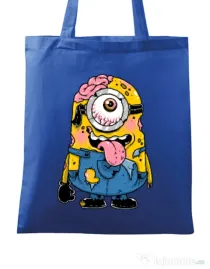 Sacosa din panza Zombie minion Albastru regal