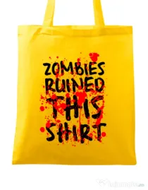 Sacosa din panza Zombies Galben