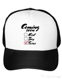 Sapca personalizata Coming soon 2 Alb