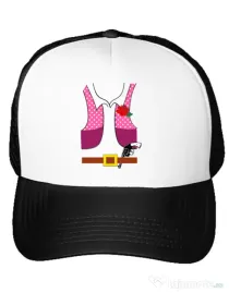 Sapca personalizata Cowboy suit 2 Alb