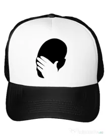 Sapca personalizata Facepalm Alb