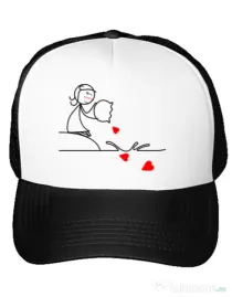 Sapca personalizata Fishing for love 2 Alb