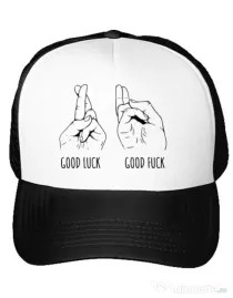 Sapca personalizata Good luck Alb