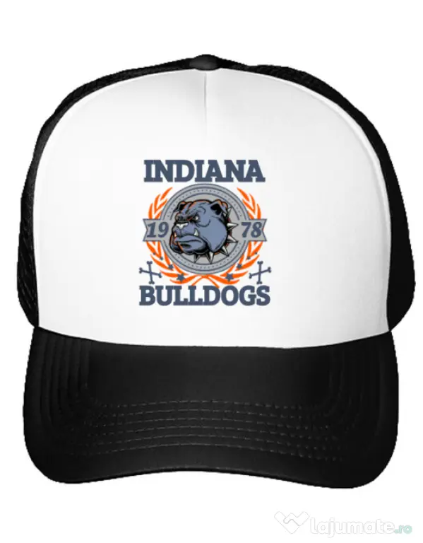 Sapca personalizata Indiana Bulldogs Alb