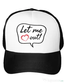 Sapca personalizata Let me out Alb