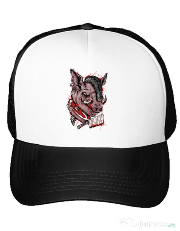 Sapca personalizata Pig Saw Alb