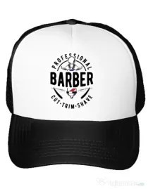 Sapca personalizata Professional barber Alb